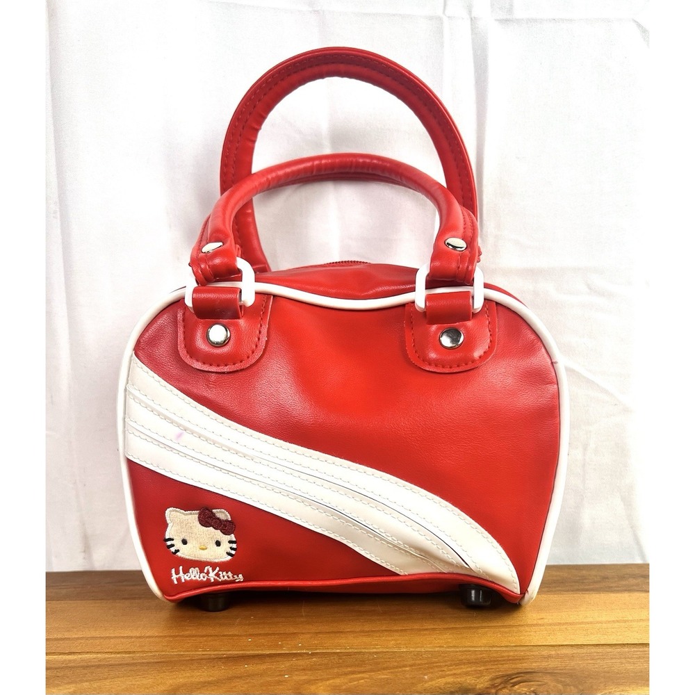 Sanrio Hello Kitty Mini Y2K Mini Top Handle Bowler Bag Red RARE 2004